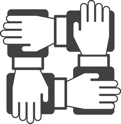 Human Hands And Teamwork Illustration In Minimal Style 13399533 Png