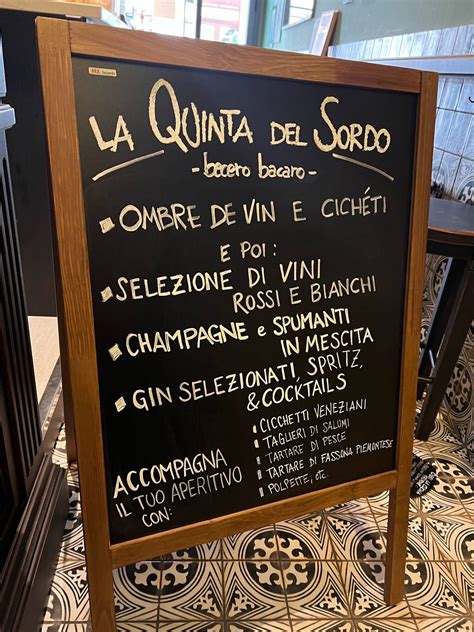 Menu da La quinta del sordo - Bacaro - pub & bar, Trento