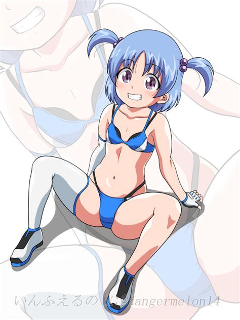 Inferno Nanbu14 Dolphin Wave Original 1girl Bikini Blue Bikini Blue Hair Borrowed