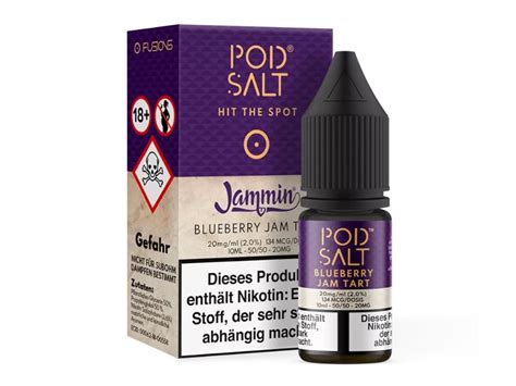 Pod Salt Jammin Blueberry Jam Tart Gr Te Auswahl An E Zigaretten Und