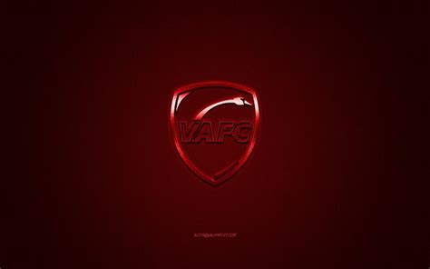 Download wallpapers Valenciennes FC, French football club, Ligue 2, red logo, red carbon fiber ...