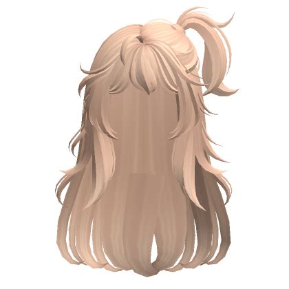 Anime Gyaru Hair W Ponytail Bangs Blonde Roblox