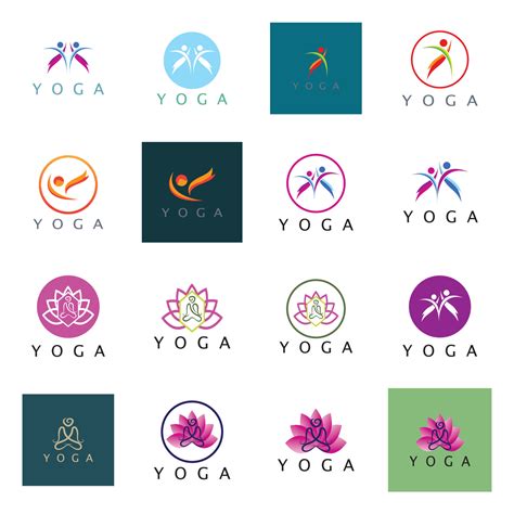 logo design  people  yoga symbol icon illustration vector