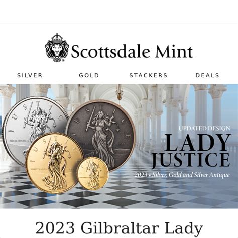 Dazzling 2023 Lady Justice 1 Oz Silver And Gold Coins Scottsdale Mint