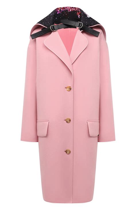 Женское розовое пальто из шерсти и кашемира LANVIN купить в интернет ...