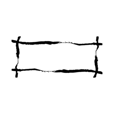 Premium Vector Frame Rectangle Elongated Texture Element Outline