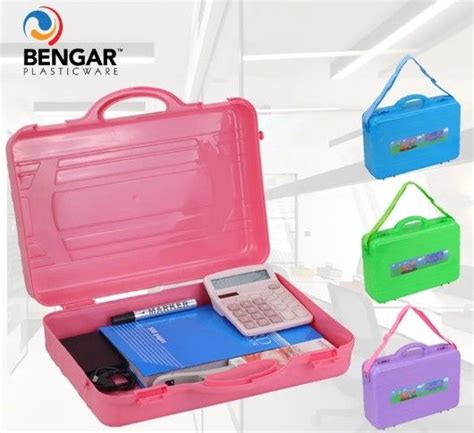 104 Plastic School Bag Wstrap Attached Case With Strap Big File Case
