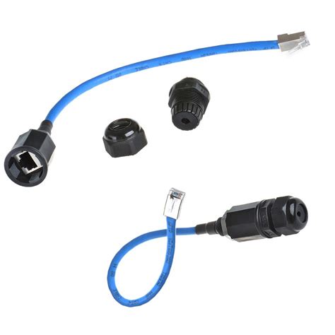 RJ-45 Waterproof Adapter Pass-Through Connector with Cat6 ethernet cable - Your Pixel Store