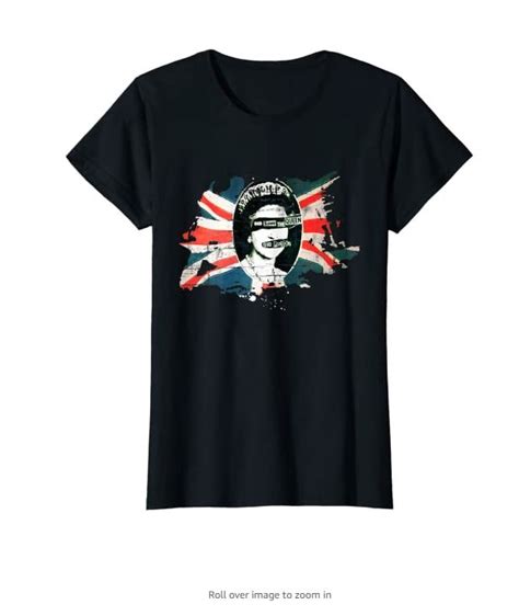 Women S Sex Pistols Official Flag God Save The Queen T Shirt Rock Band T Shirts