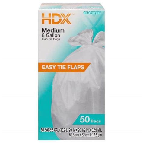 Reviews For Hdx 8 Gallon White Medium Trash Bag 50 Count Pg 2 The