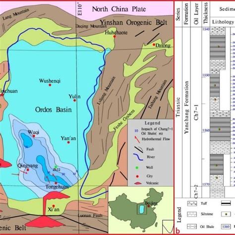 Regional Geological Map Of The Ordos Basin A And Map Of The