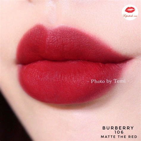 Son Burberry Vỏ Vàng The Red Màu Đỏ Tươi Hot Nhất Kisses Matte
