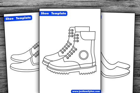 Free Printable Shoe Outline | Just Family Fun