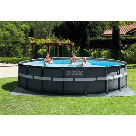 Intex Frame Pool Ultra Rondo Xtr X H X Cm Dunkelgrau