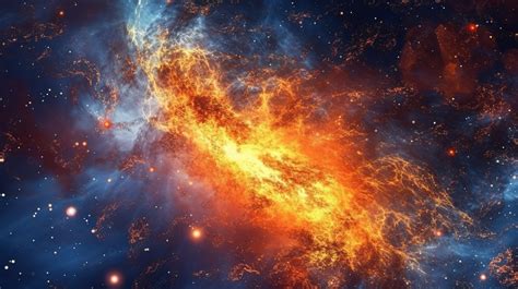 Fundo Vista Galáctica Uma Nebulosa Laranja Em Cores Vivas 3d Renderizadas Fundo Via Láctea