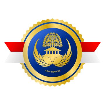 Korpri Logo In Gold And Blue Colors Badge Corporate Logo Corps