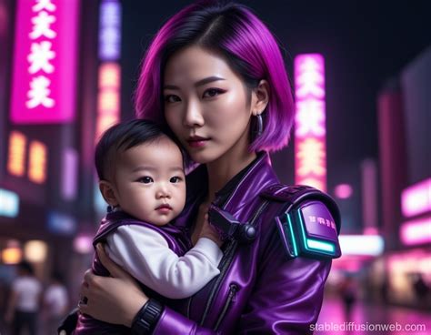 Taiwanese Mother And Baby In Arms Stable Diffusion Online