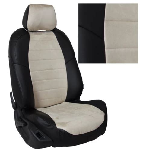 Чехлы "Автопилот" Алькантара Классика (черный + бежевый) Lada Largus 7 ...