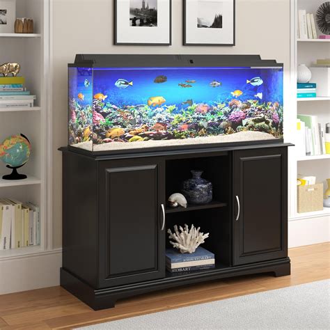 Ameriwood Home Alta Vista 50 75 Gallon Aquarium Display Stand Black ...