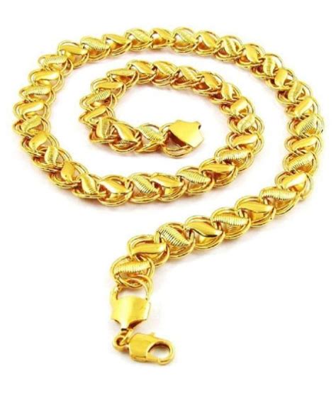 One Gram Kt Gold Plated Neck Chain For Men Women Daily Wear With