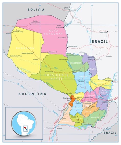 Paraguay Maps and Regions | Mappr