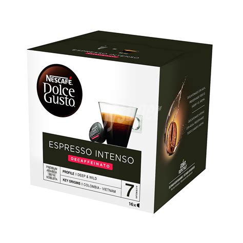 Dolce Gusto Nescafé Espresso intenso descafeinado 16 cápsulas Caja 112 gr