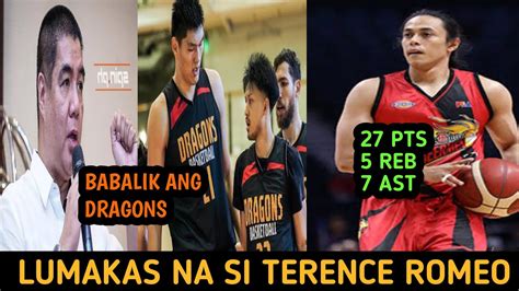 Terence Romeo May Gustong Patunayan Sa Pba Bay Area Dragons Babalik Na