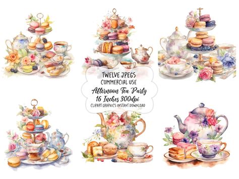 Afternoon Tea Party Clipart Tea Time Clip Art High Tea Commercial