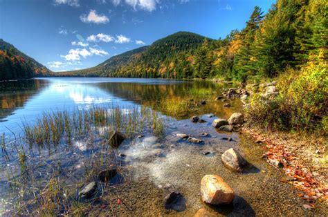 Wallpaper Landscape Lake Nature Reflection Stones River Valley