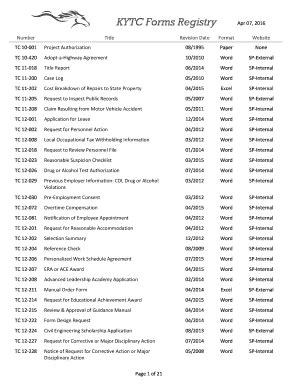 Fillable Online Transportation Ky Kytc Forms Registrypdf Fax Email