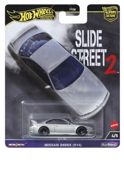 Машинка Hot Wheels Premium Real Riders Car Culture FPY86 Slide Street Nissan 240SX S14 Silvia