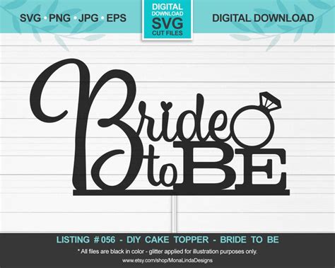 Bride To Be Svg Bridal Shower Cut File Bridal Vector Svg Etsy