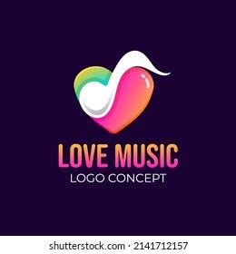 Love Music Logo Gradient Style Stock Vector (Royalty Free) 2141712157 | Shutterstock