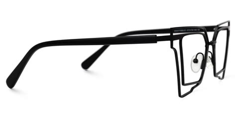 Achava Geometric Black Eyeglasses Vooglam