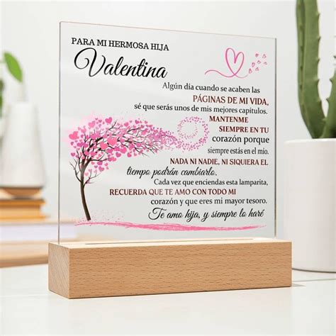 Lampara Con Mensaje De Amor Para Hija Personalizado Eres Mi Mayor