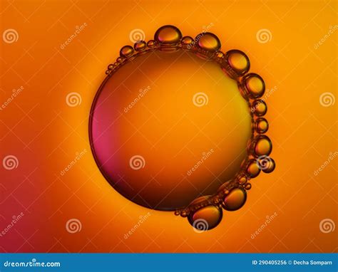 Close Up Soap Bubble On Water Led Light Background Stock Photo Image