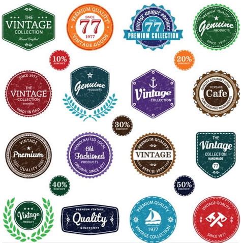 Different Shiny Labels Vectors Graphic Ai Uidownload