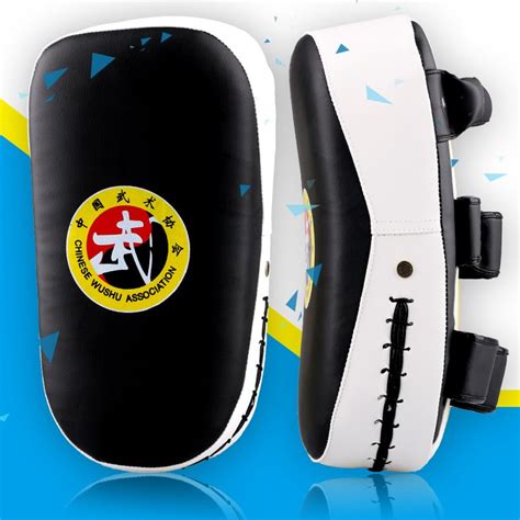 Mma Muay Thai Tkd Punching Curve Pads Pu Leather Sanda Taekwondo Kick Boxing Foot Target Muay