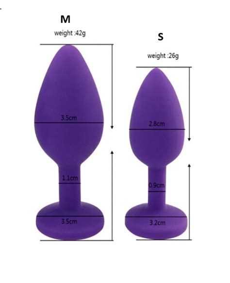 Plug Anal de Joya Silicona Morado Talla S Atrévete