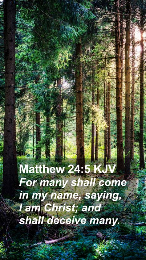 Matthew 245 Kjv Mobile Phone Wallpaper For Many Shall Come In My