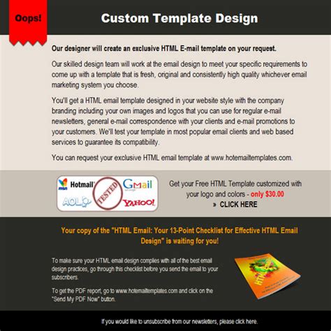 Advertisement | Free HTML E-Mail Templates