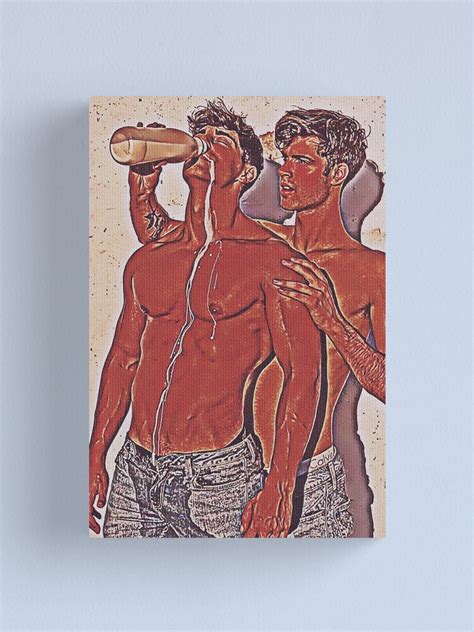Lienzo Su novio sediento modelo desnudo masculino arte gay homoerótico de JustHomoErotic
