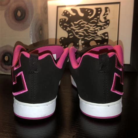 Dc Hot Pink Low Tops Worn Once Slightly To Small Depop