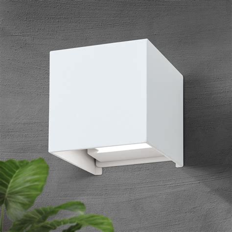 Applique dextérieur LED cubique Cube blanche Luminaire fr