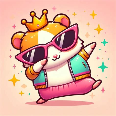 Premium Photo Funny Dabbing Hamster Wearing Colorful Clothes And