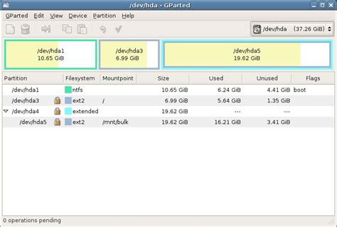 gparted screenshots