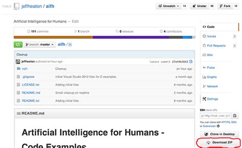 Github Jeffheatonaifh Artificial Intelligence For Humans