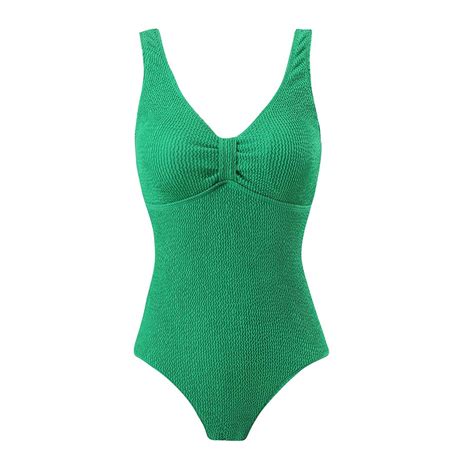 Efsteb Swimsuit For Women 2025 Beach Swimming Swimwear Slim V Neck High Waisted Bikini Swimsuits
