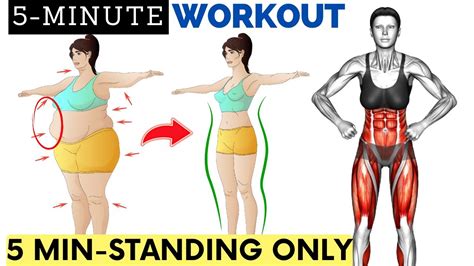 REDUCE Your DONUT BELLY In Just 4 Weeks 8 Minute STANDING Workout