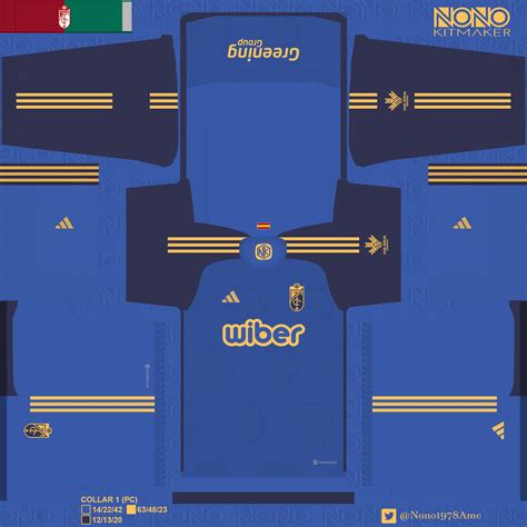 [KIT] Granada CF 23-24. Sponsor update. H x2,A,3rd & GKs x3. (kits by